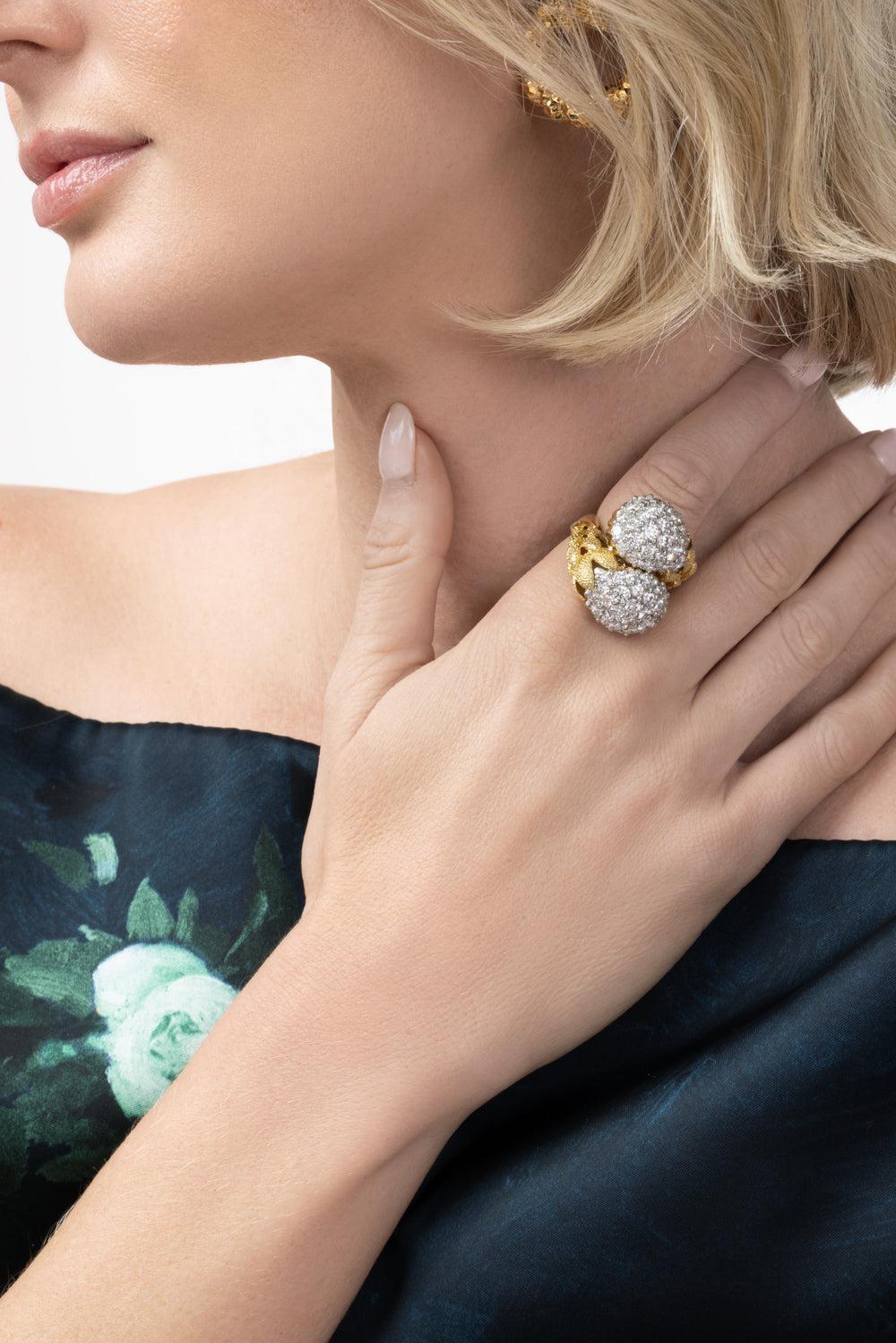  Diamond Crossover Ring-YELLOW GOLD-5-JEWELRYFINE JEWELRING-DAVID WEBB 