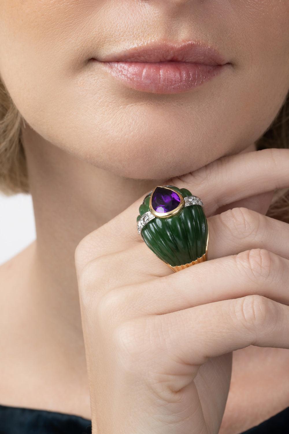  Amethyst Diamond Jade Ring-YELLOW GOLD-6-JEWELRYFINE JEWELRING-DAVID WEBB 