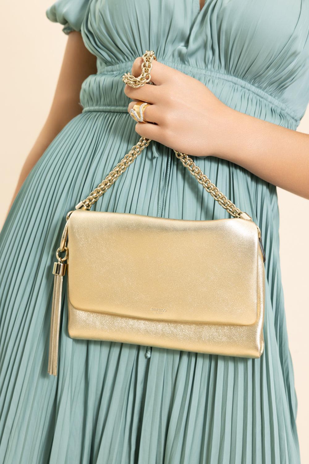 Callie Flap Shoulder Bag-GLDLTGLD-HANDBAGSHOULDER-JIMMY CHOO