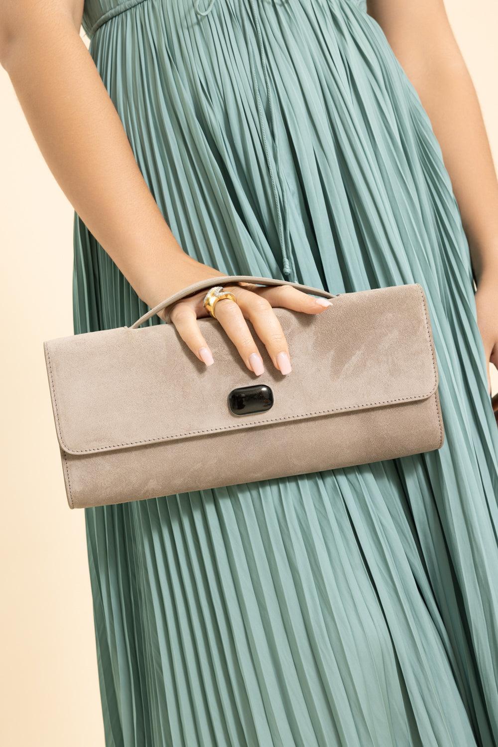 Alex Clutch - Stone Grey-STONE-HANDBAGCLUTCHES-JEFFREY LEVINSON