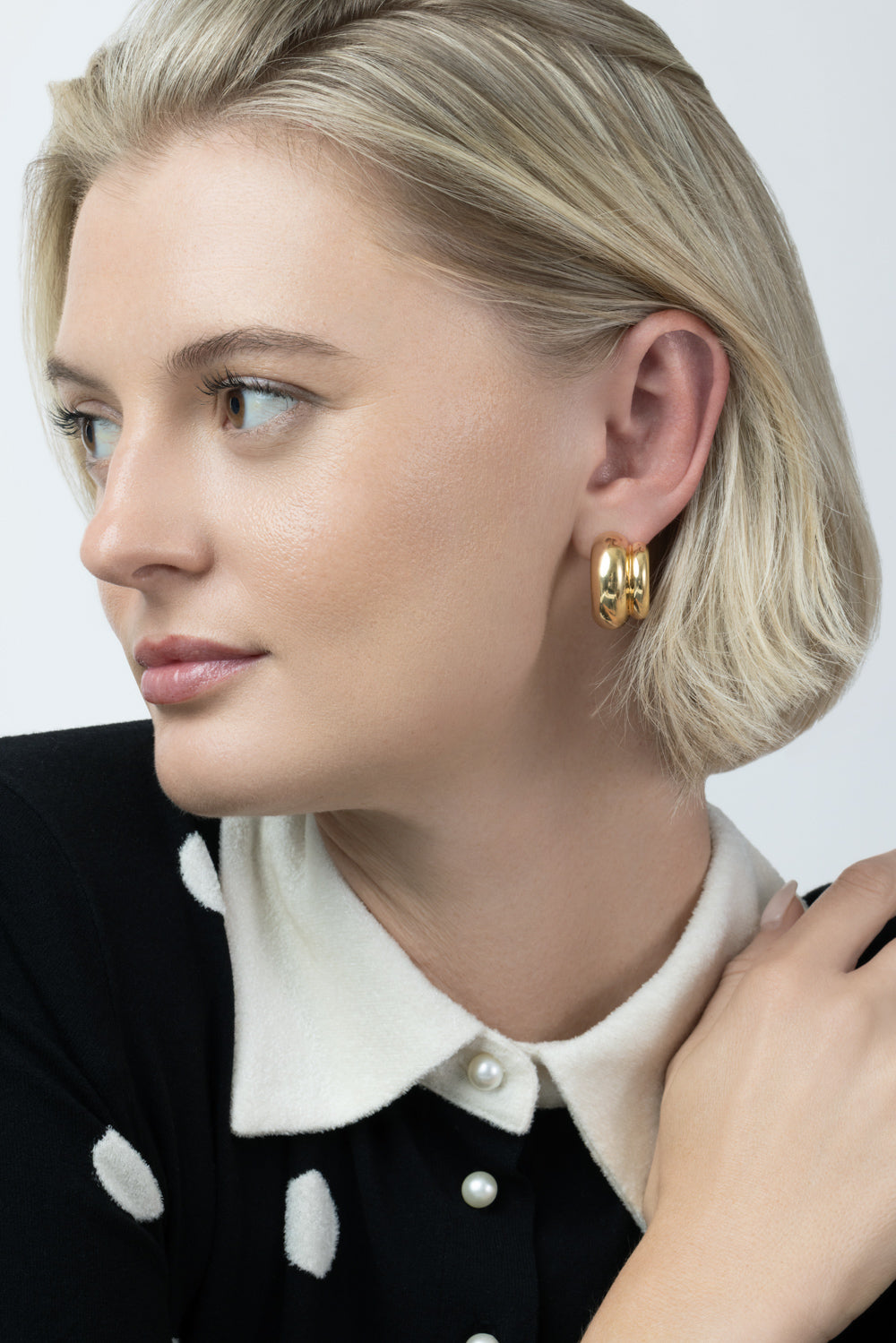 Double Row Earrings-YELLOW GOLD-JEWELRYFINE JEWELEARRING-SOFIA LAROUSSI