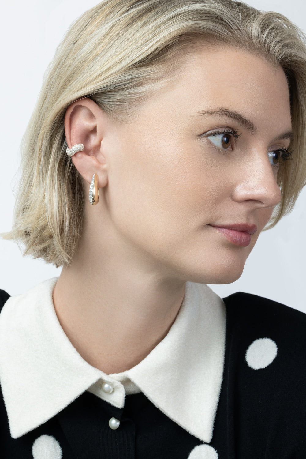  Diamond Curved Ear Cuff-YELLOW GOLD-JEWELRYFINE JEWELEARRING-SOFIA LAROUSSI 