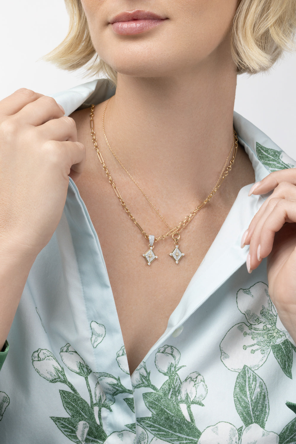  Diamond Pave Inner Light Thread Necklace-YELLOW GOLD-JEWELRYFINE JEWELNECKLACE O-FOUNDRAE 