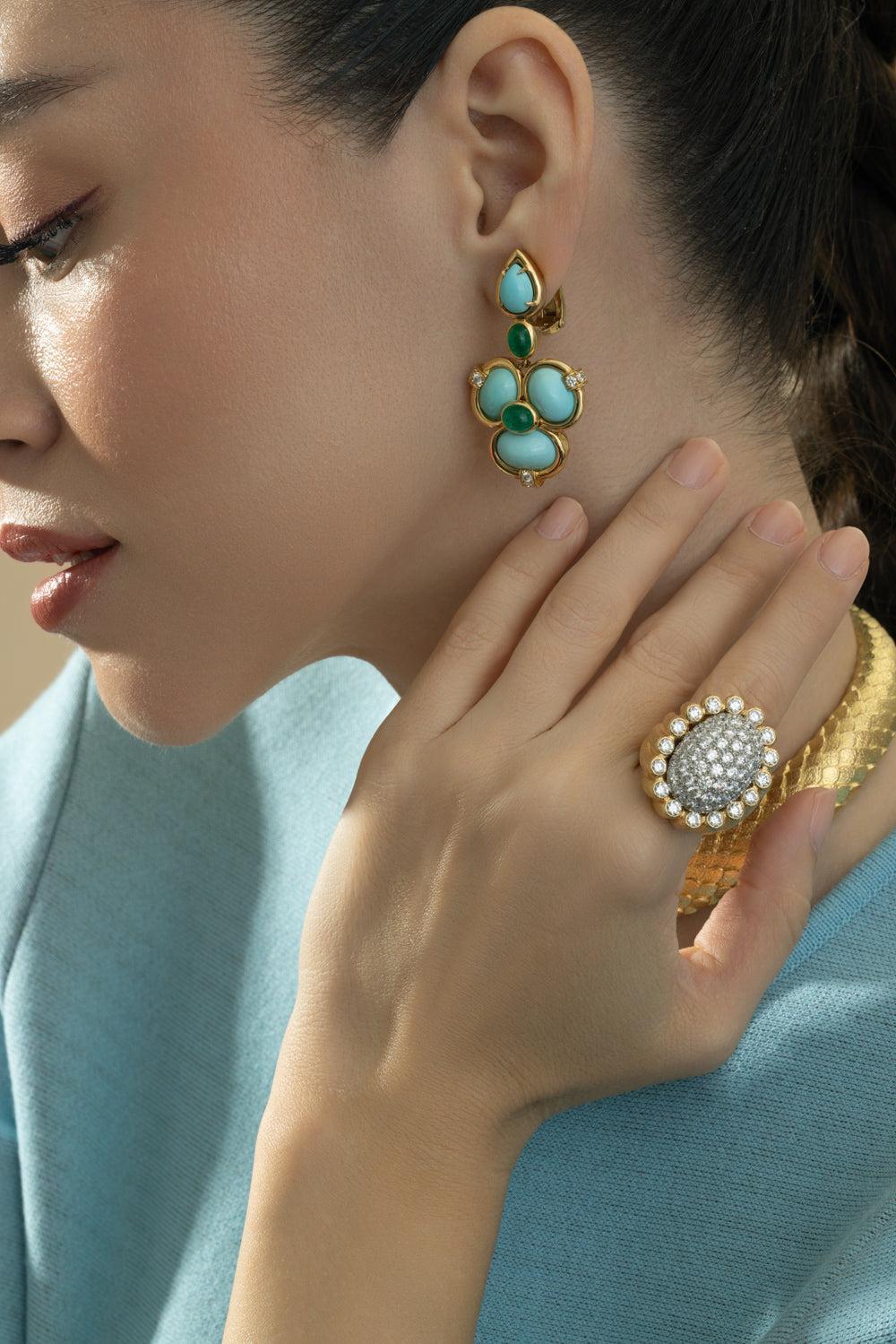 Diamond Sunburst Ring-YELLOW GOLD-6.5-JEWELRYFINE JEWELRING-DAVID WEBB