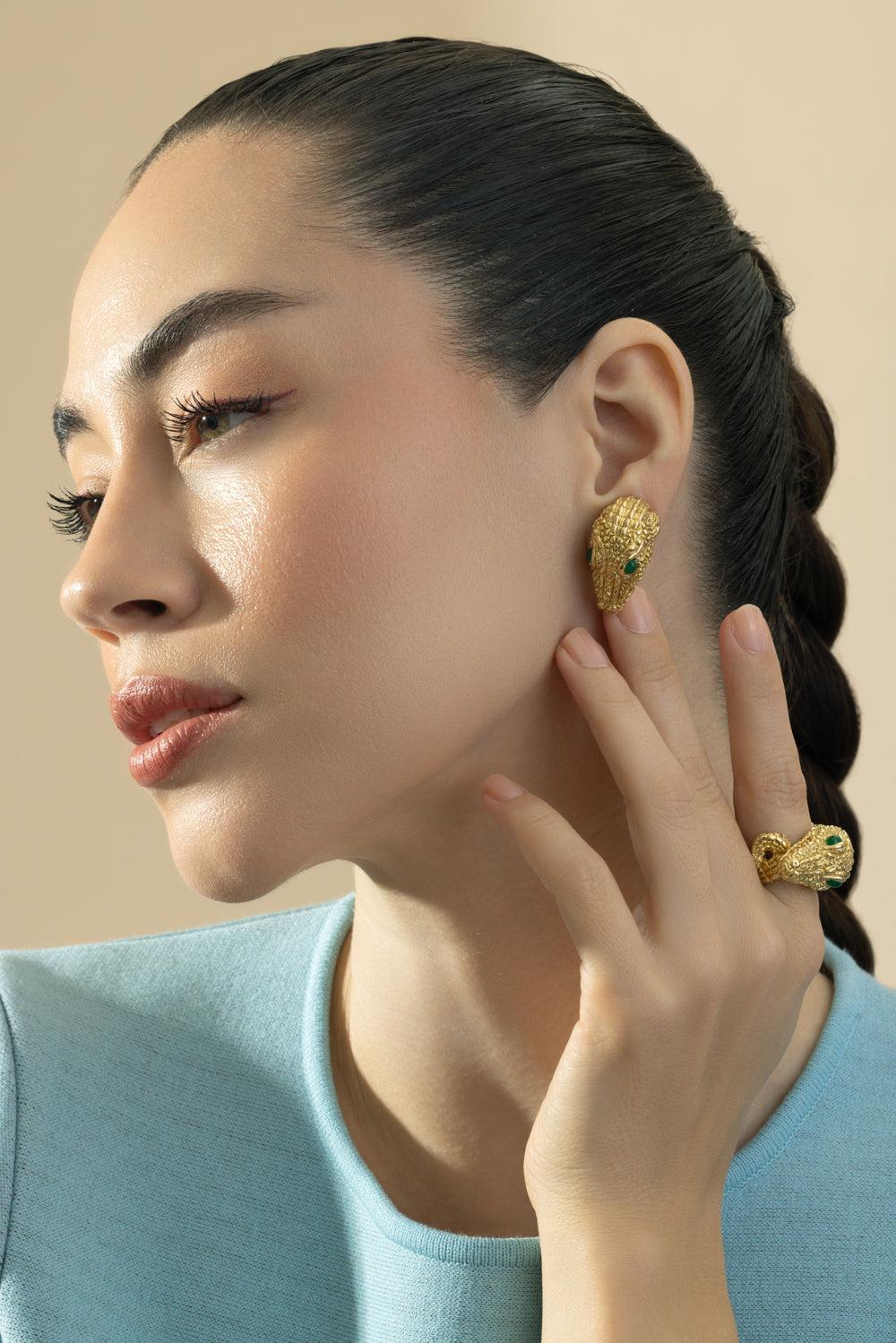 Repousse Alligator Ring-YELLOW GOLD-7-JEWELRYFINE JEWELRING-DAVID WEBB