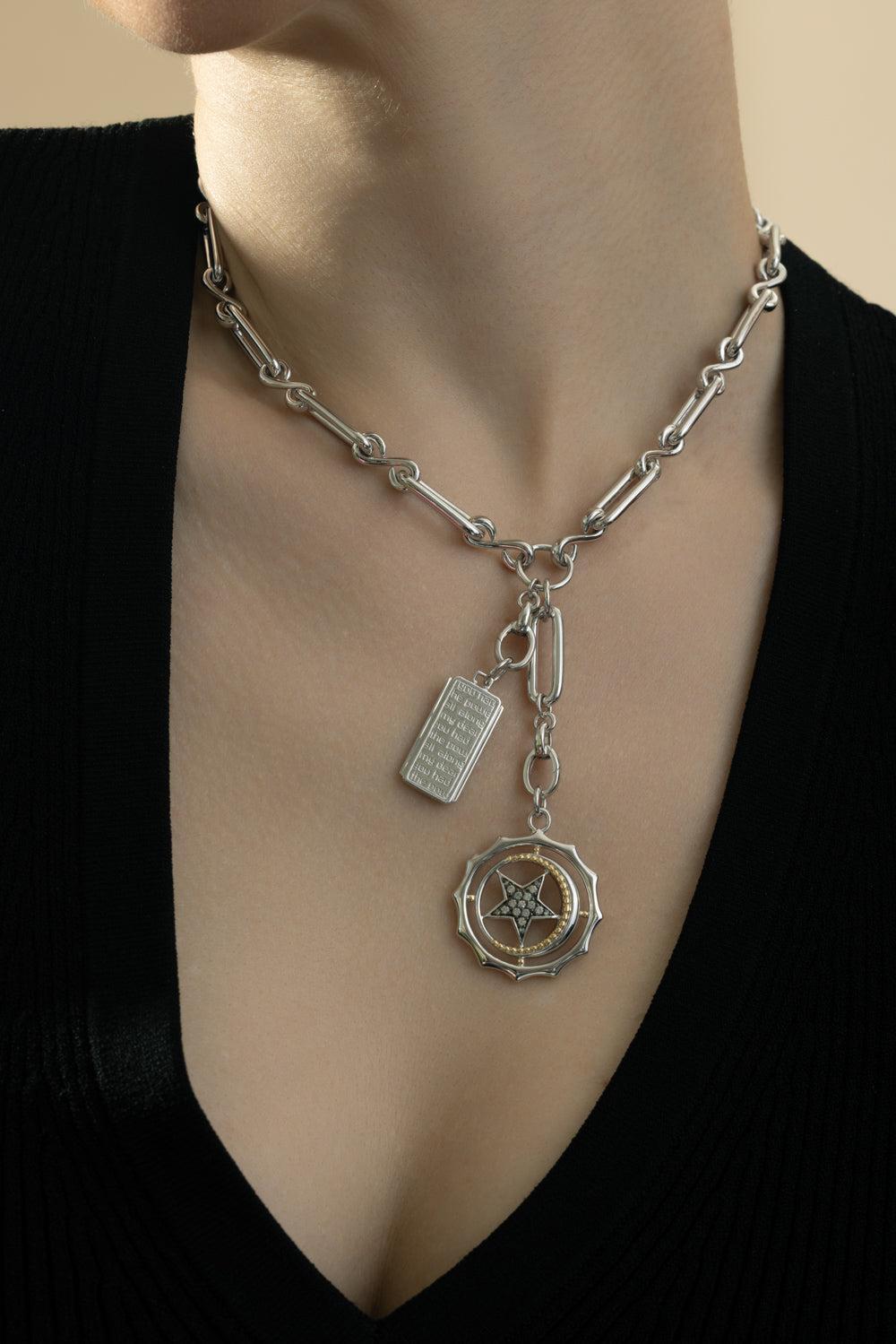 My Sun, Moon, And Starts Pendant-SILVER-JEWELRYFINE JEWELPENDANT-MONICA RICH KOSANN