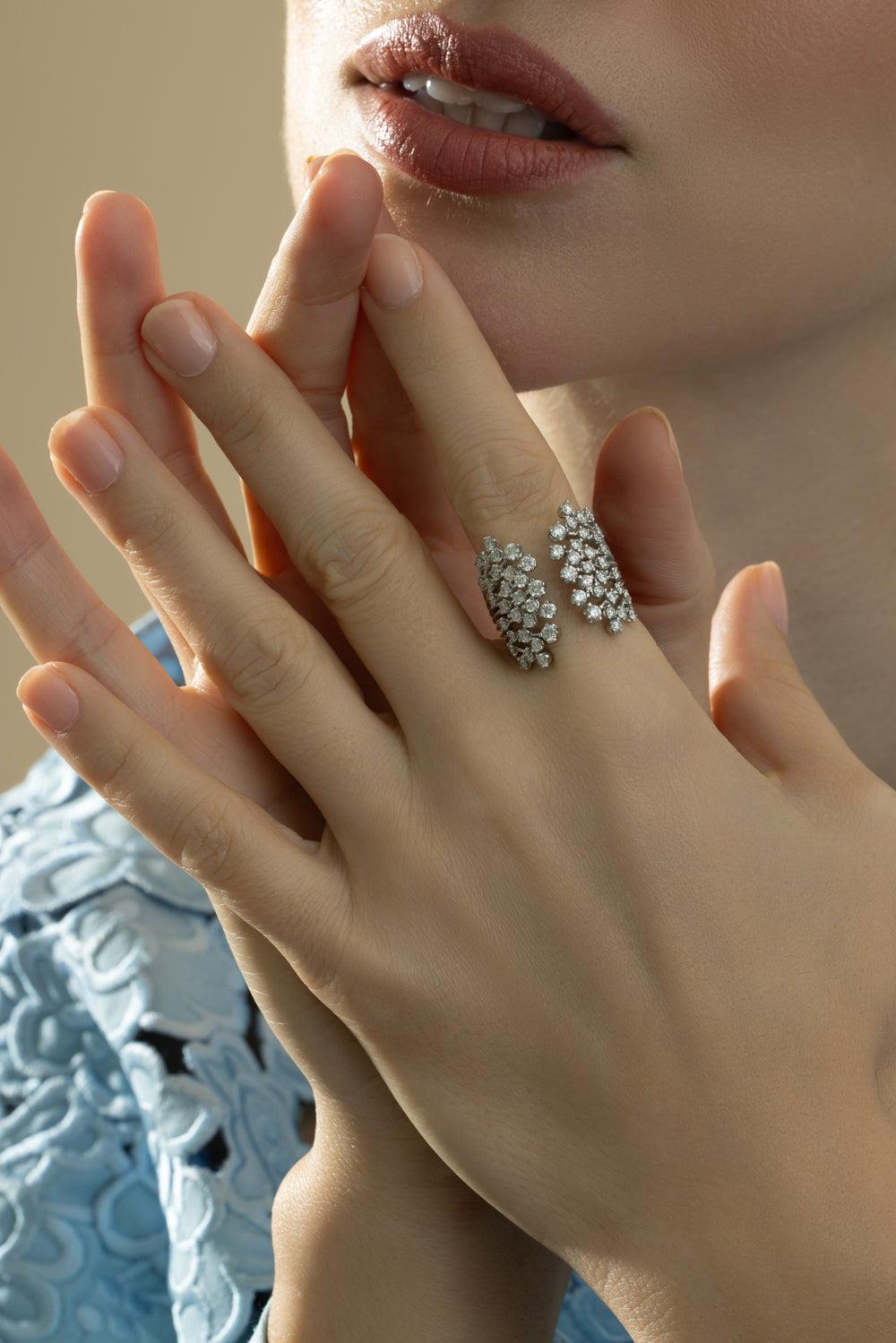 Diamond Acaí Ring-WHITE GOLD-7-JEWELRYFINE JEWELRING-GRAZIELA