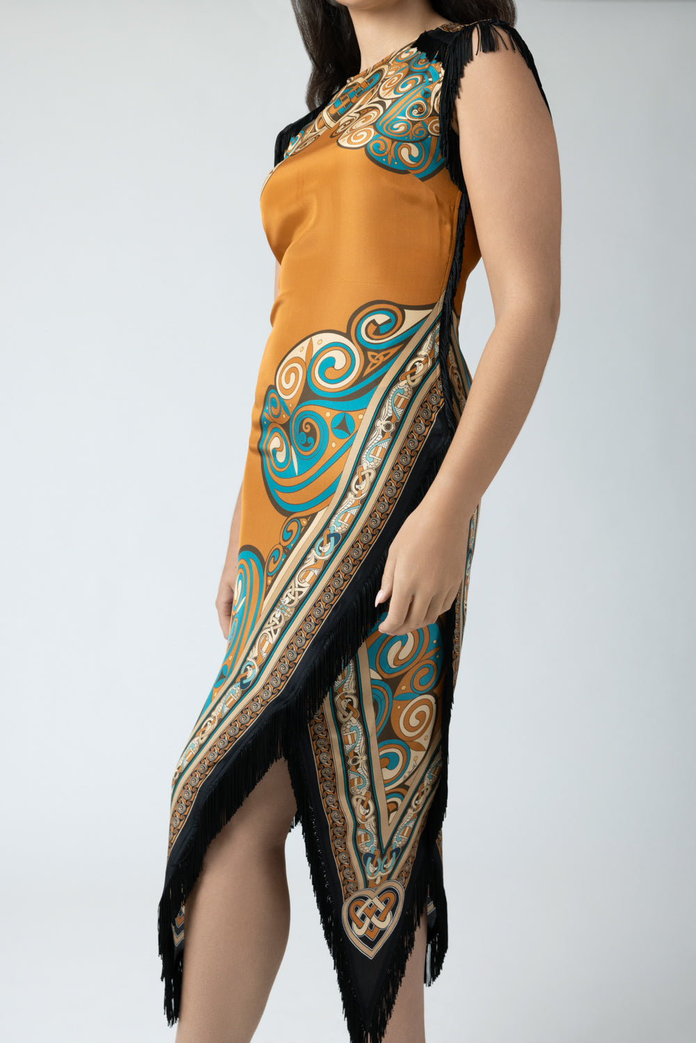 Scarf Dress - Kells Placee-NOVELTY-38-CLOTHINGDRESSCOCKTAIL-LA DOUBLEJ