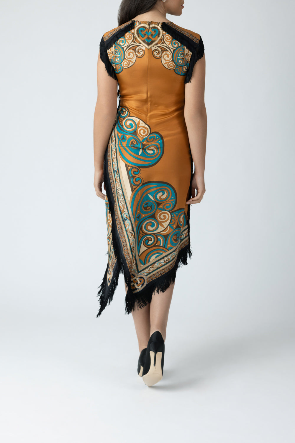  Scarf Dress - Kells Placee-NOVELTY-38-CLOTHINGDRESSCOCKTAIL-LA DOUBLEJ 