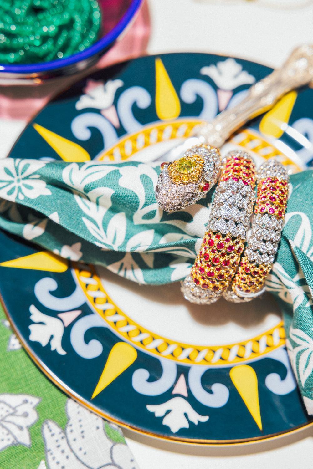 Set Of 6 Dessert Plates - Vesuvio-VESUVIO-ACCESSORIEHOME-LA DOUBLEJ