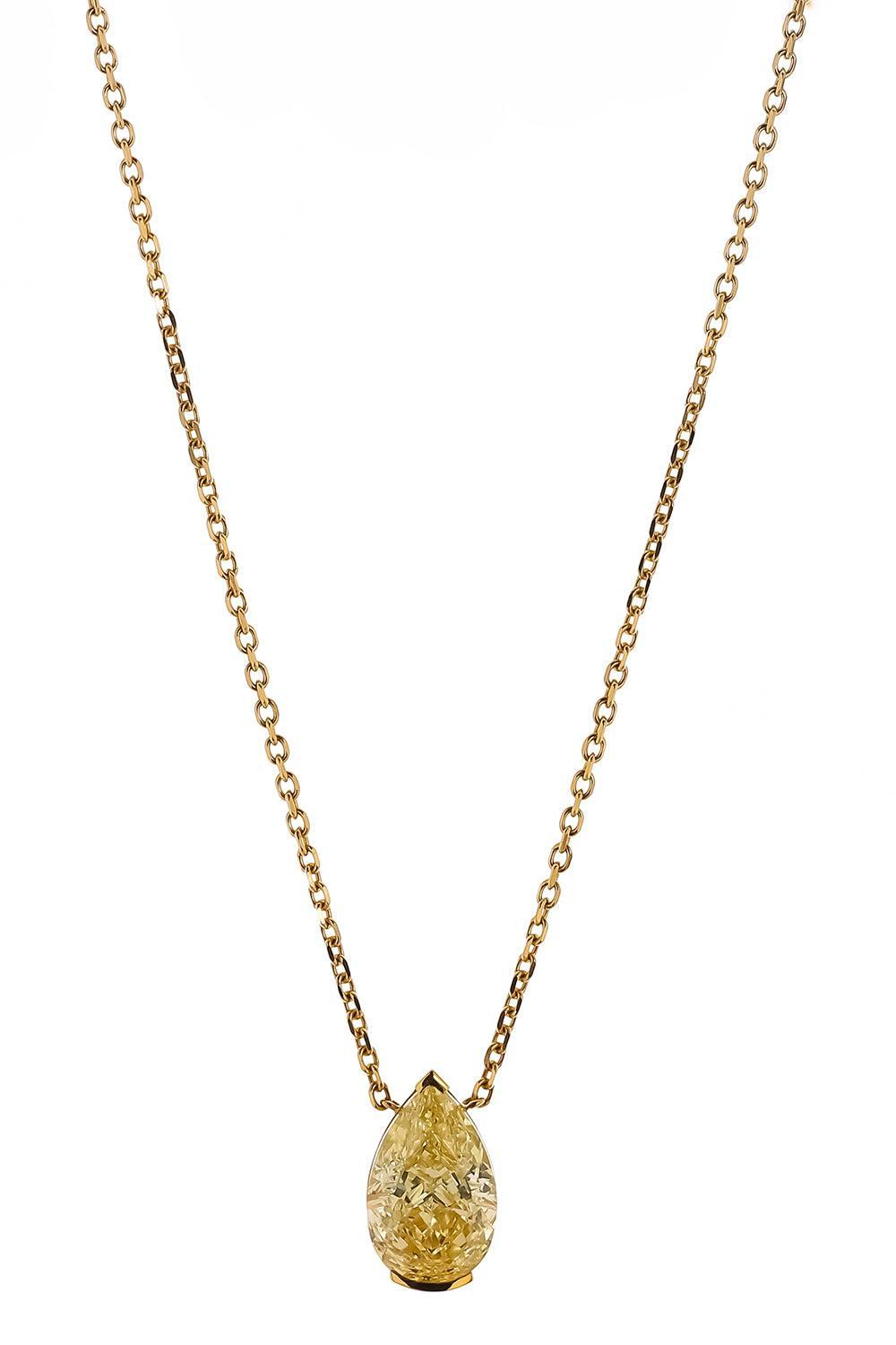 Fancy Yellow Diamond Necklace-YELLOW GOLD-JEWELRYFINE JEWELNECKLACE O-KWIAT