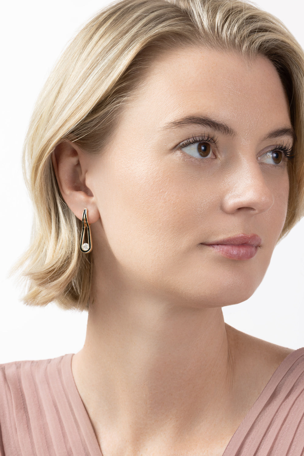 Diamond Black Large Daphne Earrings