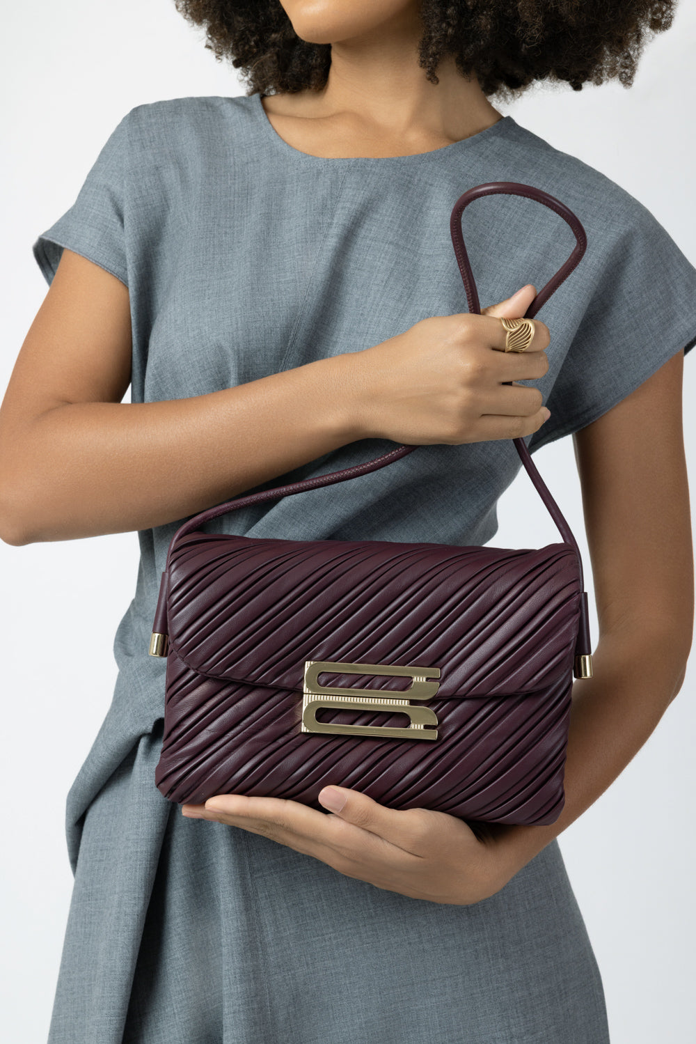  Dorian Soft Bag - Burgundy-RED-HANDBAGSHOULDER-VICTORIA BECKHAM 