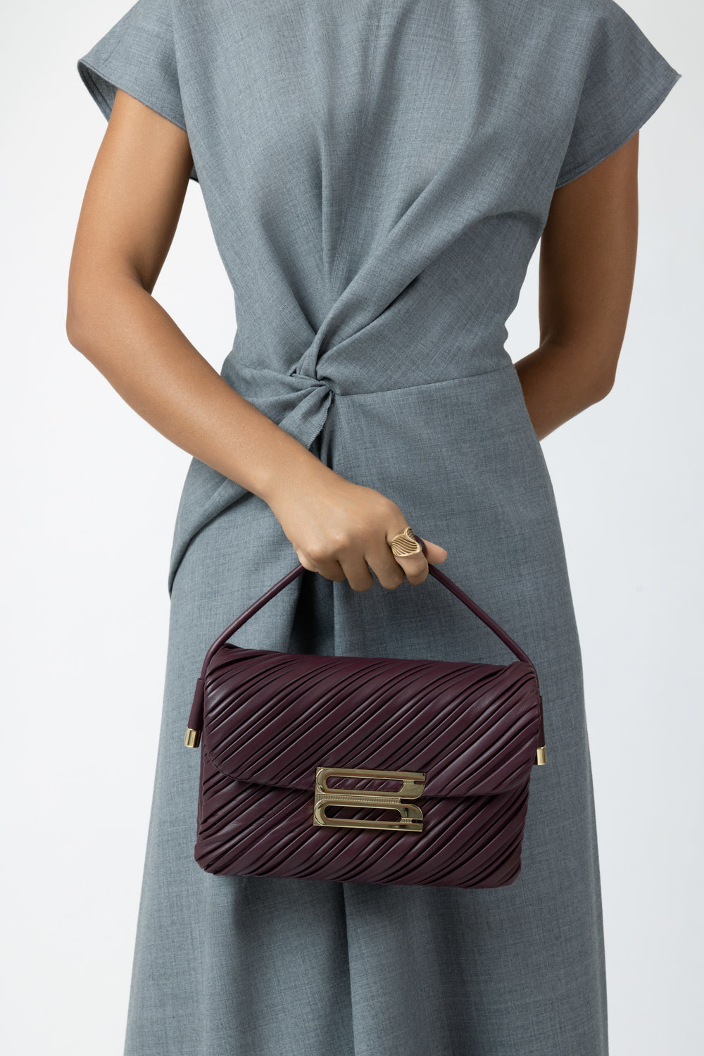  Dorian Soft Bag - Burgundy-RED-HANDBAGSHOULDER-VICTORIA BECKHAM 
