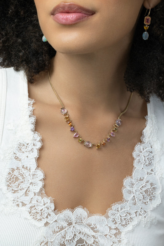 Sapphire Indian Summer Station Necklace