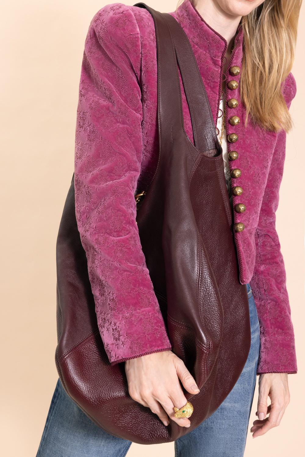 Balloon Shoulder Bag-GRENAT-HANDBAGSHOULDER-CHLOÉ