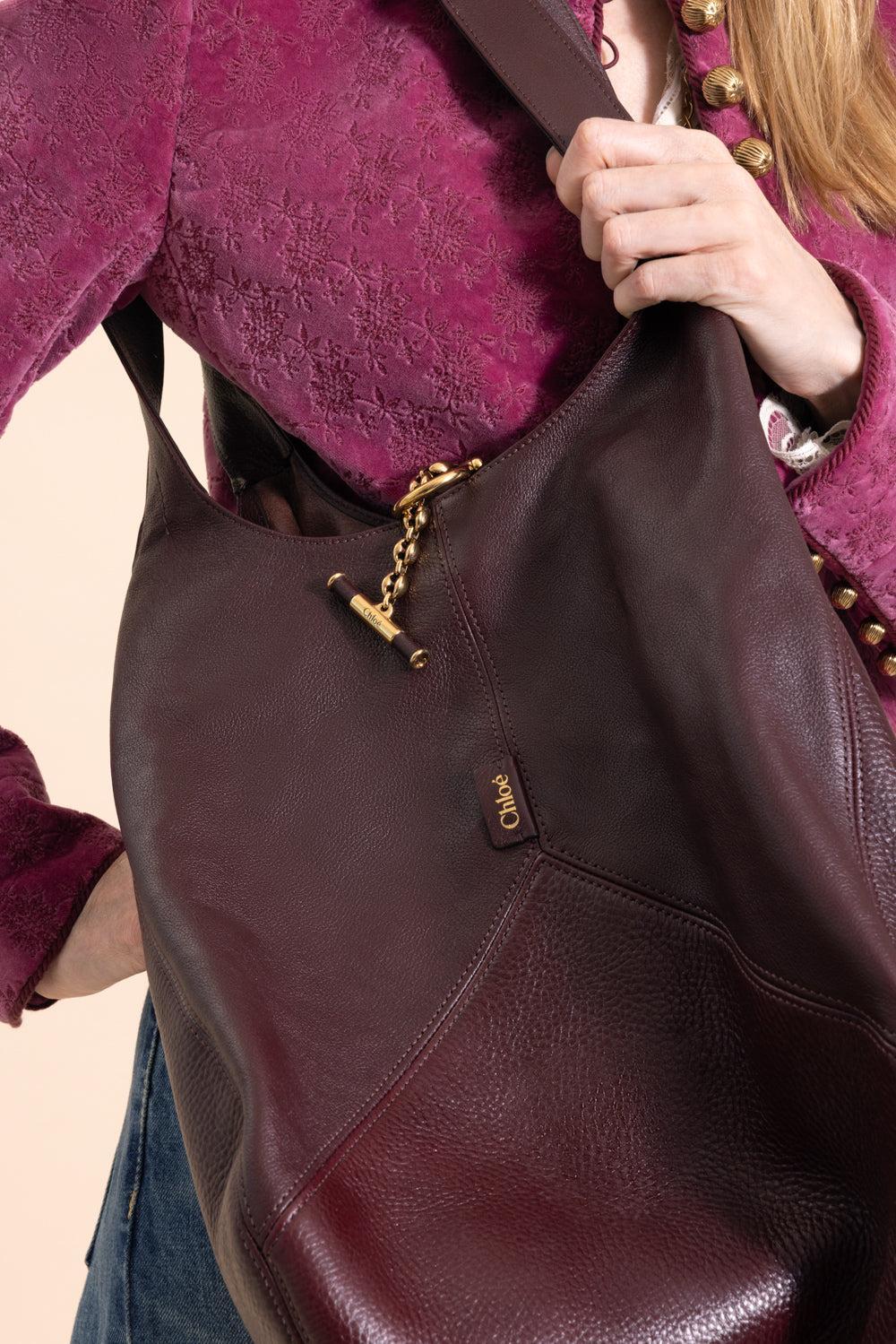 Balloon Shoulder Bag-GRENAT-HANDBAGSHOULDER-CHLOÉ