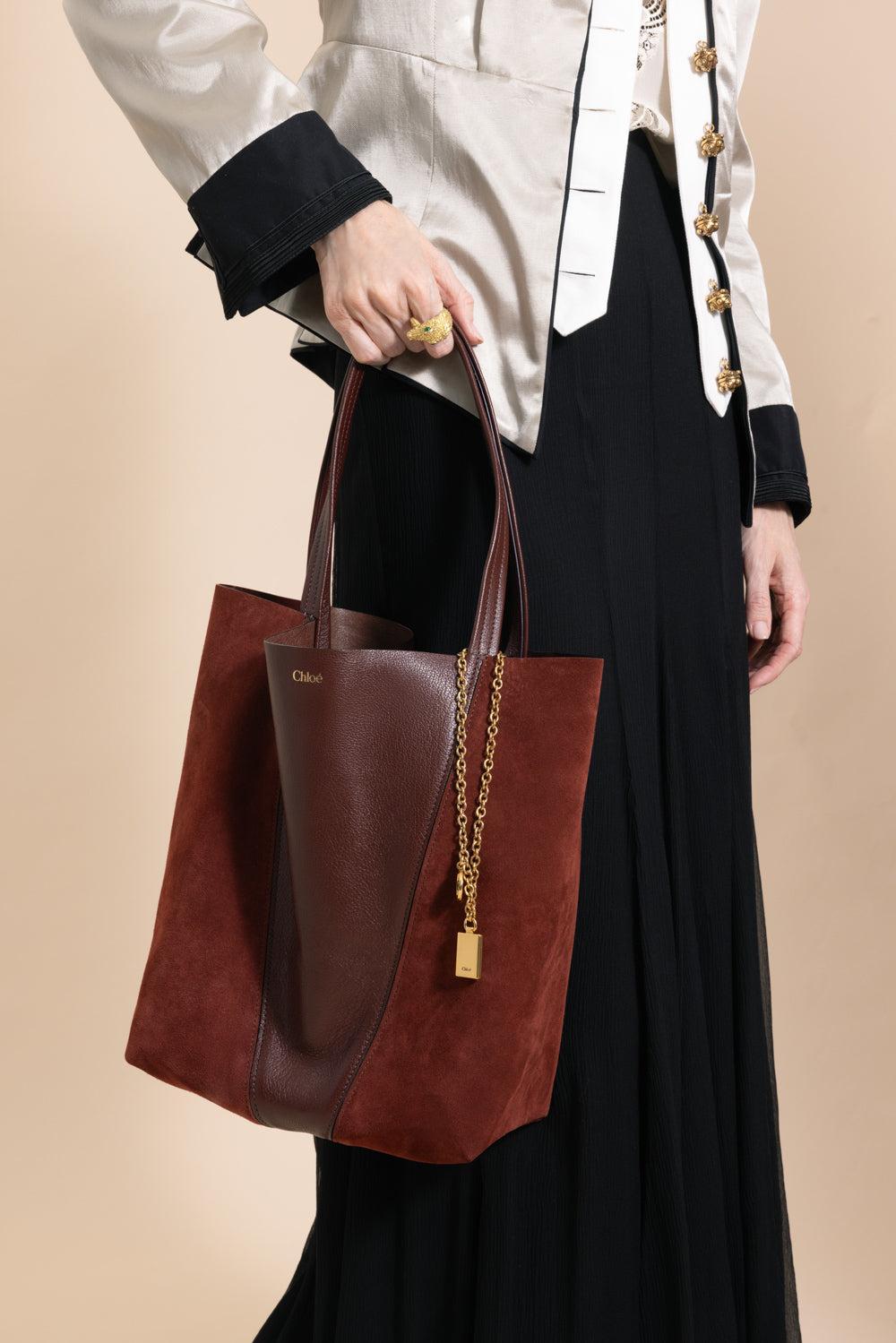 Spin Leather And Suede Bag-CRAFTYBR-HANDBAGSHOULDER-CHLOÉ