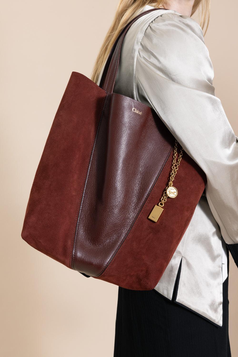 Spin Leather And Suede Bag-CRAFTYBR-HANDBAGSHOULDER-CHLOÉ