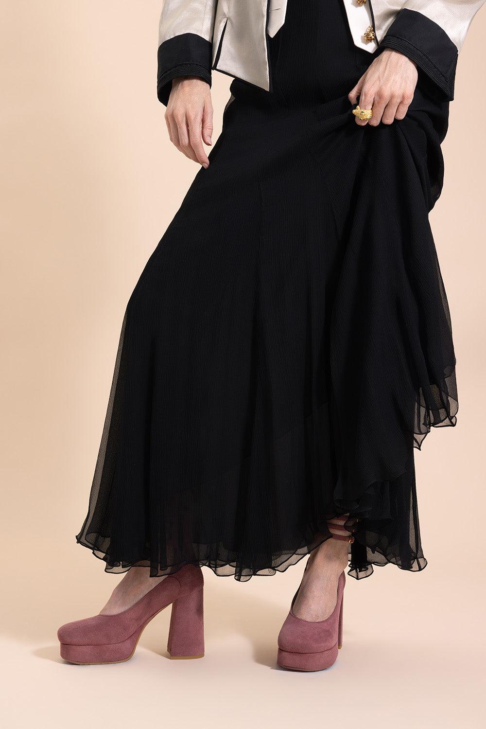 Loti Suede Platform Heel-FDDROSE-37-SHOEPUMP-CHLOÉ