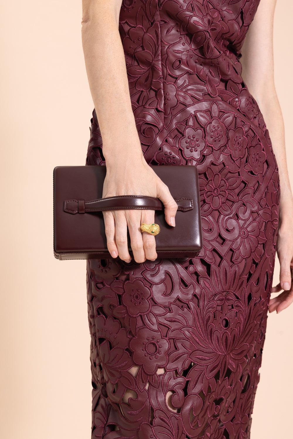 Box Clutch-BURGUNDY-HANDBAGCLUTCHES-VICTORIA BECKHAM
