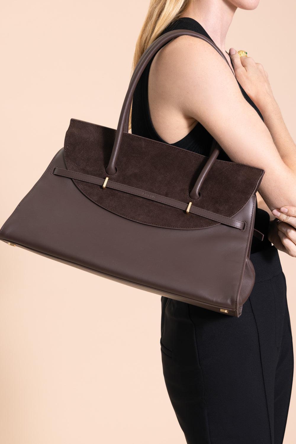 River Shoulder Bag - Cacao-CACAO-HANDBAGSHOULDER-SIMKHAI