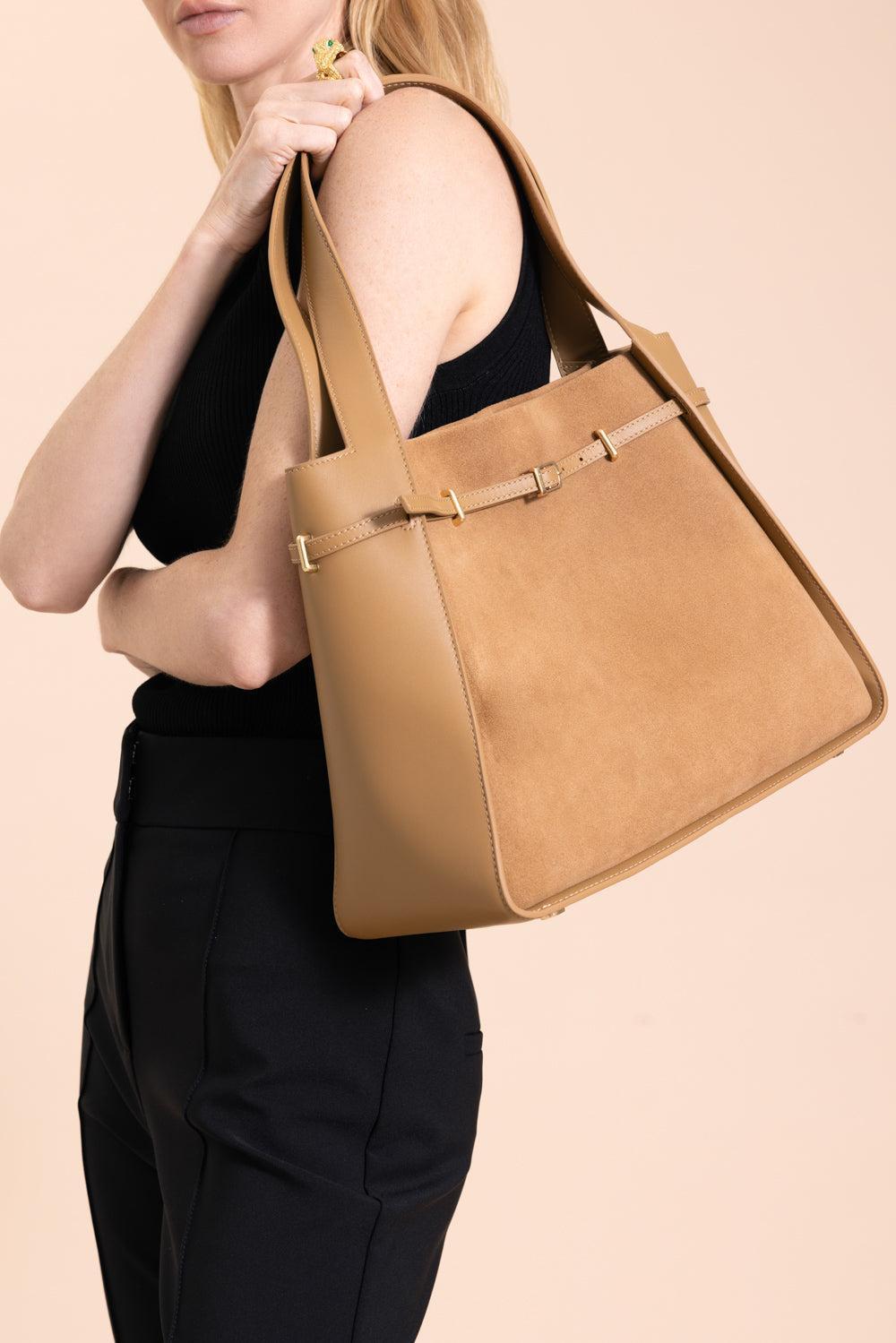 Cleo Tote-CAMEL-HANDBAGTOTES-SIMKHAI