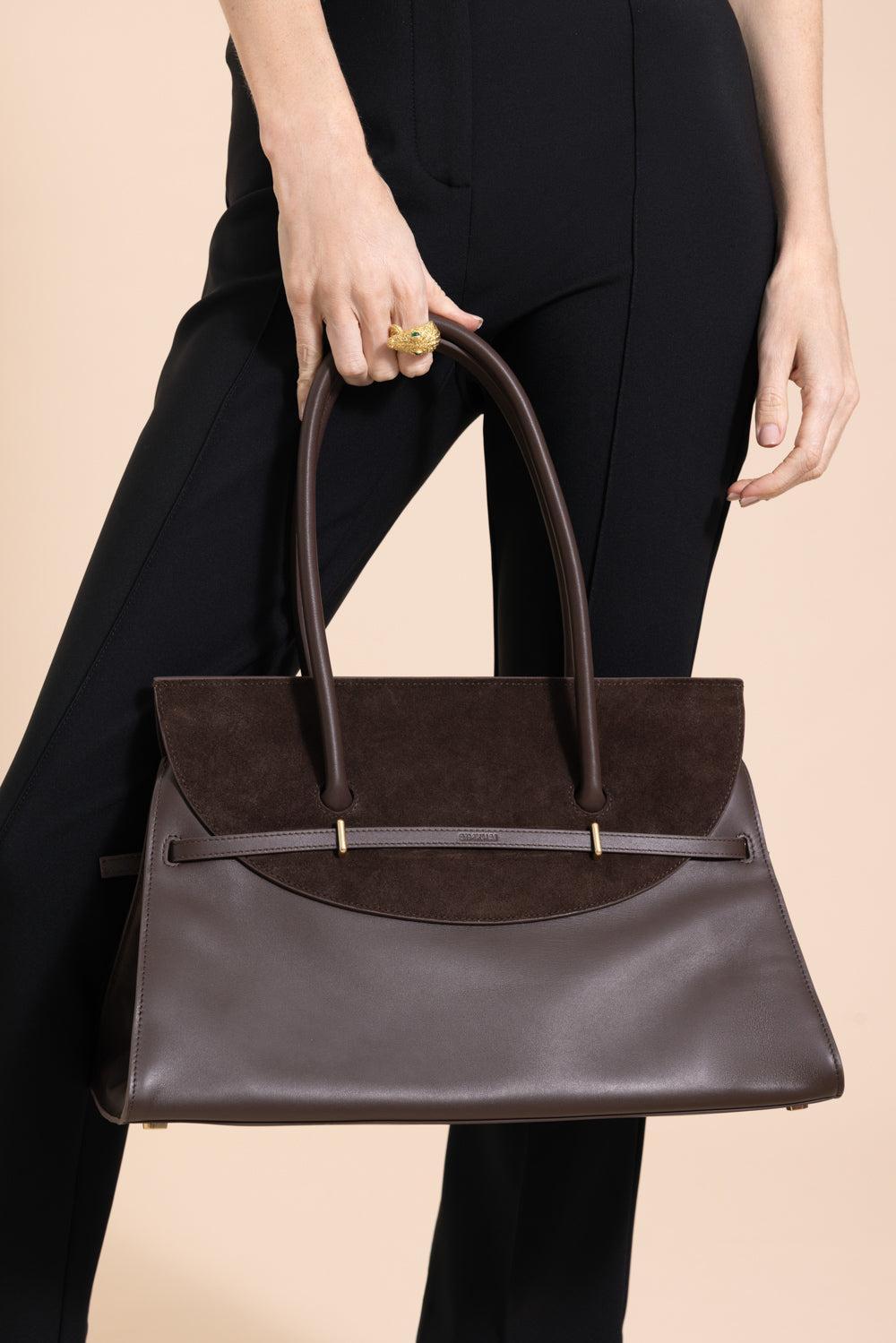 River Shoulder Bag - Cacao-CACAO-HANDBAGSHOULDER-SIMKHAI