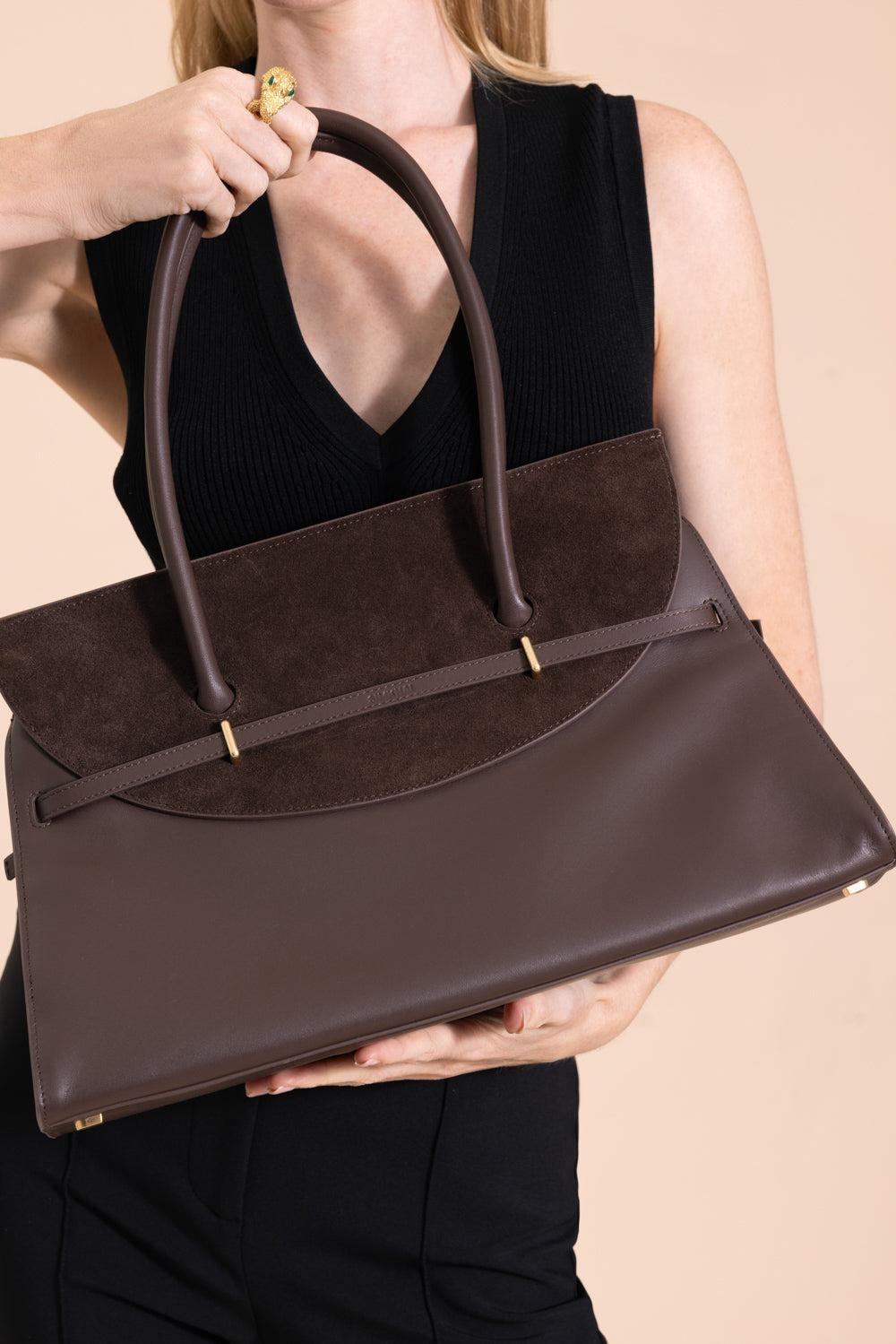 River Shoulder Bag - Cacao-CACAO-HANDBAGSHOULDER-SIMKHAI