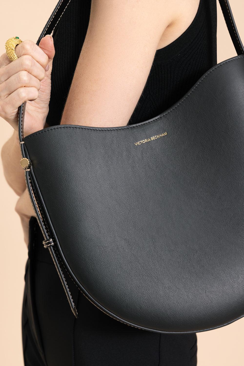Medium Dia Hobo Bag-BLACK-HANDBAGSHOULDER-VICTORIA BECKHAM