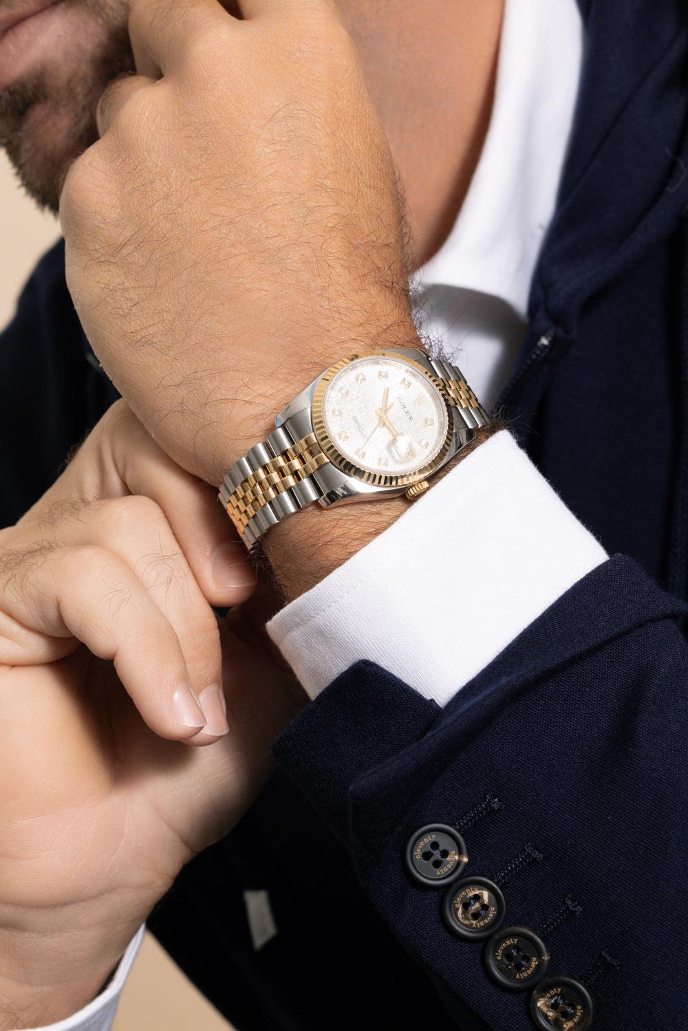 Rolex Datejust Jubilee Watch-YELLOW GOLD-36MM-JEWELRYFINE JEWELWATCH-ROLEX