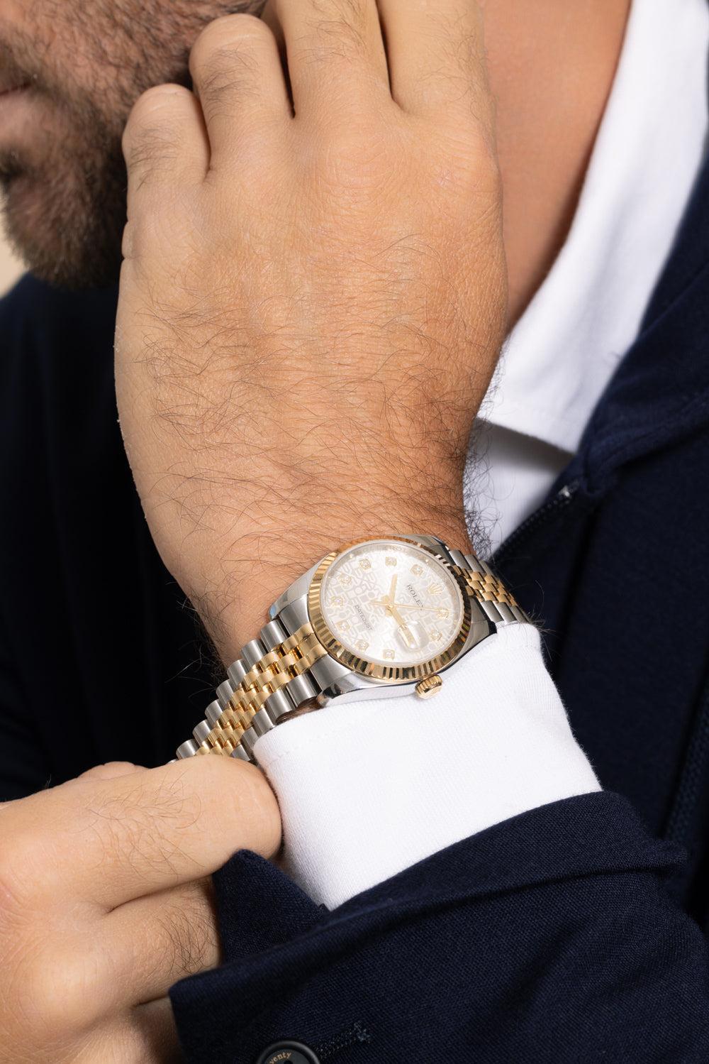 Rolex Datejust Jubilee Watch-YELLOW GOLD-36MM-JEWELRYFINE JEWELWATCH-ROLEX