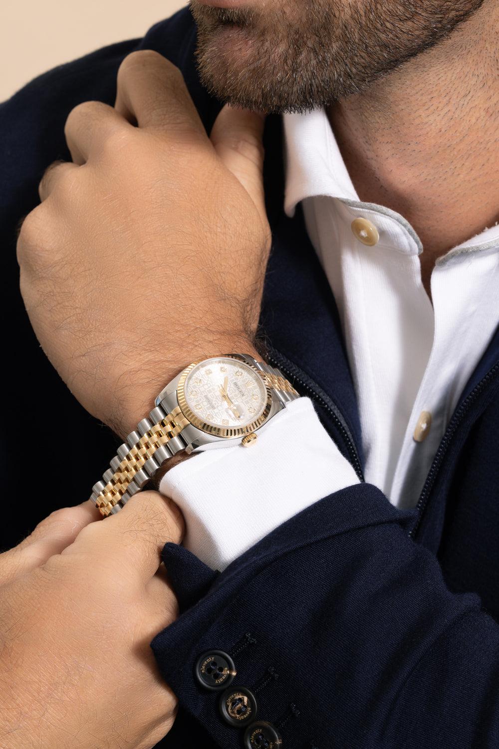 Rolex Datejust Jubilee Watch-YELLOW GOLD-36MM-JEWELRYFINE JEWELWATCH-ROLEX