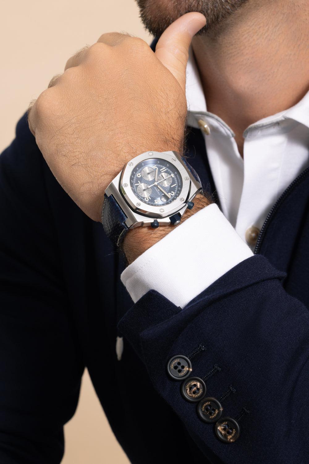 A.P Royal Oak Offshore Chronog-SILEVR-42MM-JEWELRYFINE JEWELWATCH-AUDEMARS PIGUET