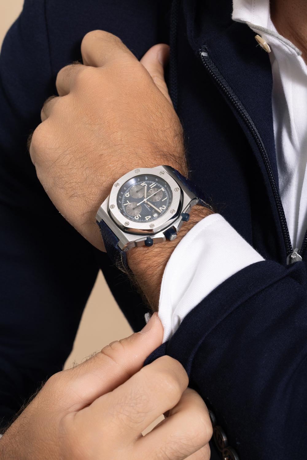 A.P Royal Oak Offshore Chronog-SILEVR-42MM-JEWELRYFINE JEWELWATCH-AUDEMARS PIGUET