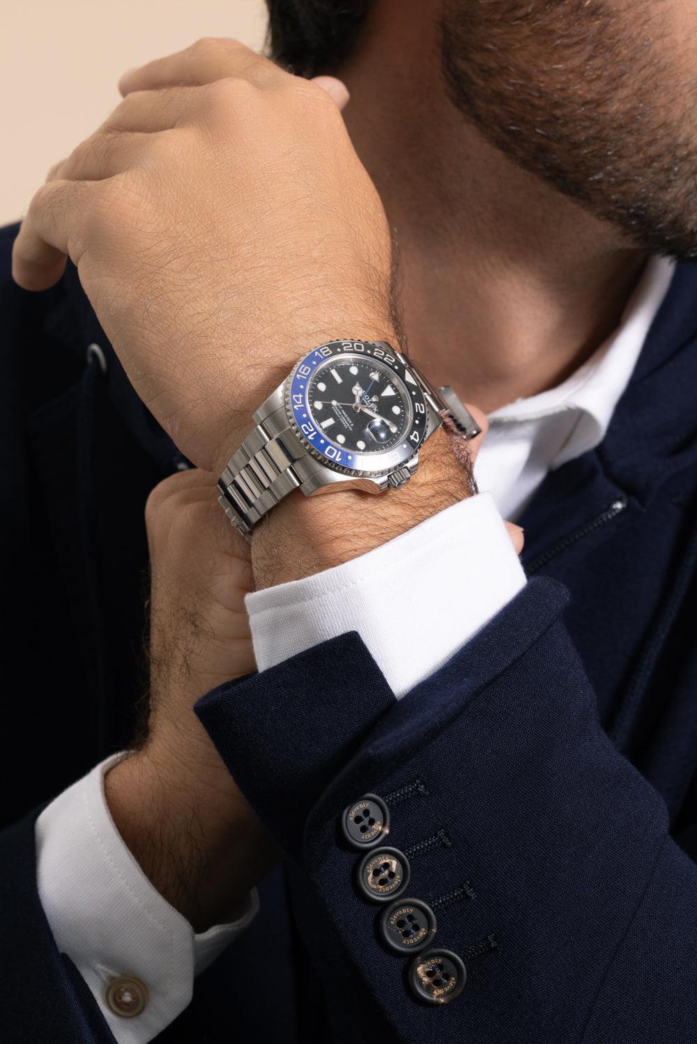 Rolex GMT-Master II Batman Watch-SILVER-40MM-JEWELRYFINE JEWELWATCH-ROLEX