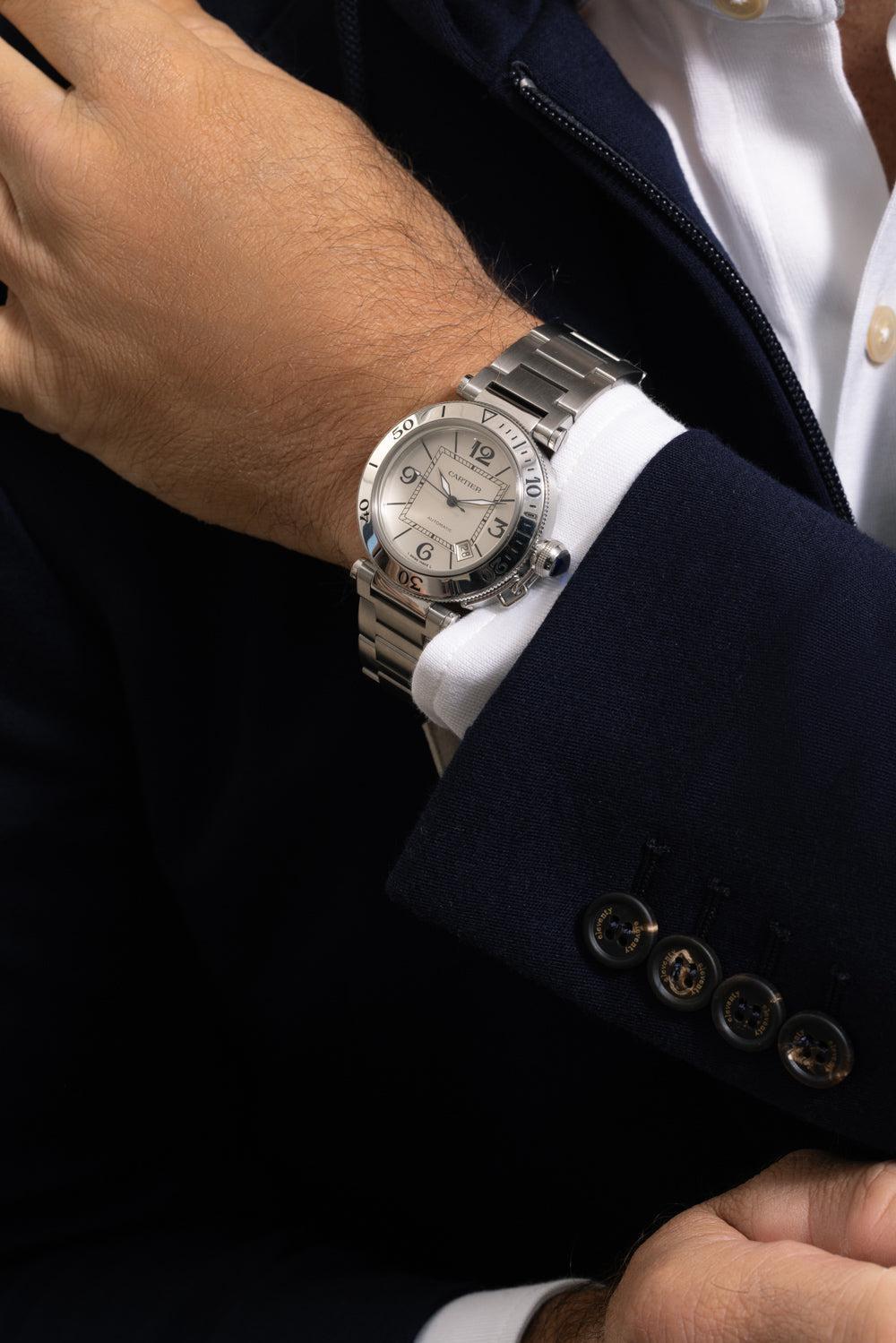 Cartier Pasha Seatimer Watch-SILVER-40MM-JEWELRYFINE JEWELWATCH-CARTIER