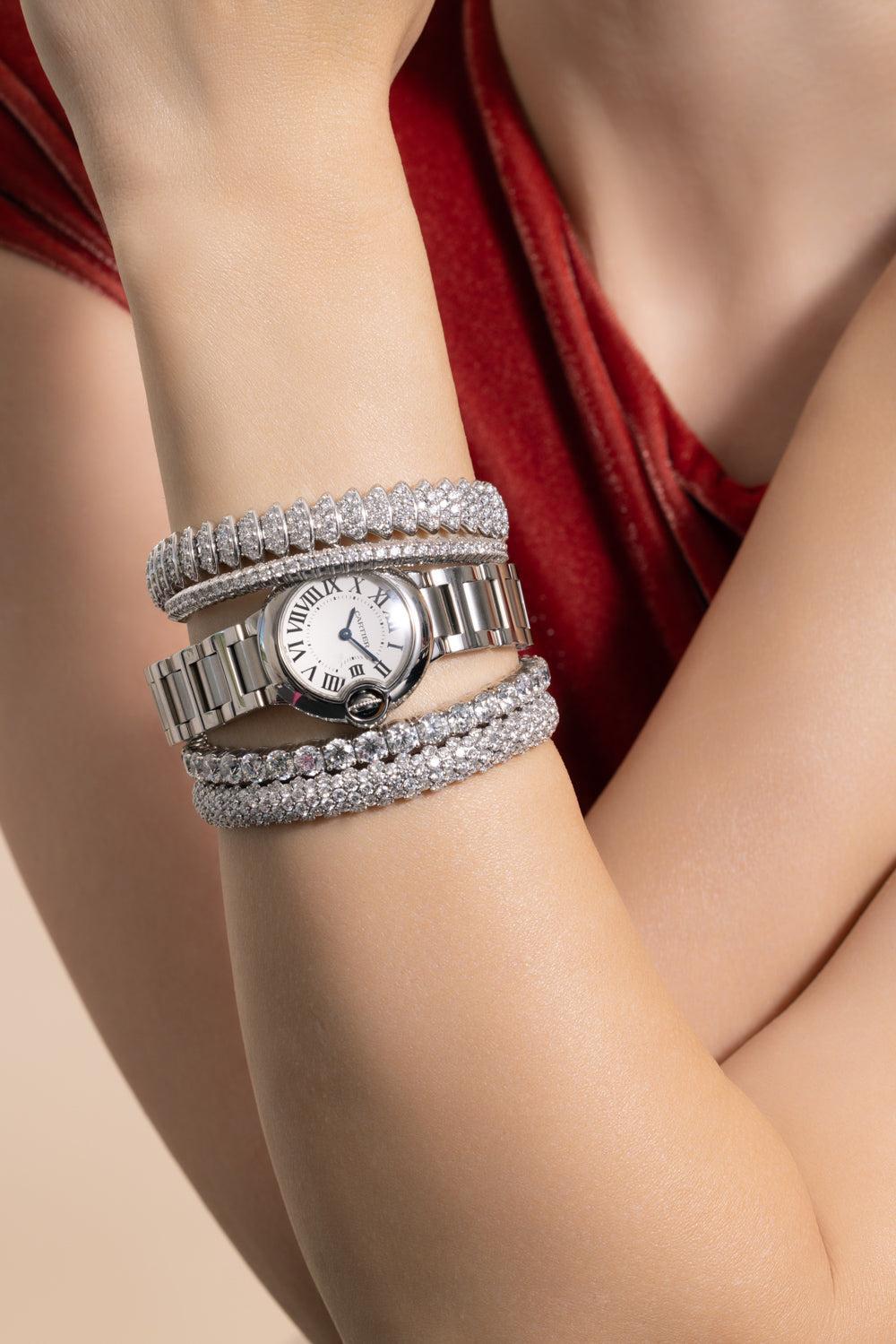 Cartier Ballon Bleu Watch-SILVER-28MM-JEWELRYFINE JEWELWATCH-CARTIER