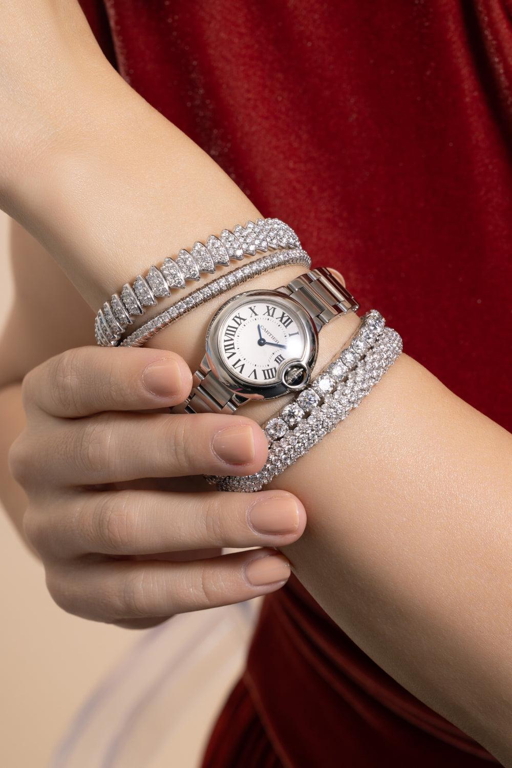 Cartier Ballon Bleu Watch-SILVER-28MM-JEWELRYFINE JEWELWATCH-CARTIER