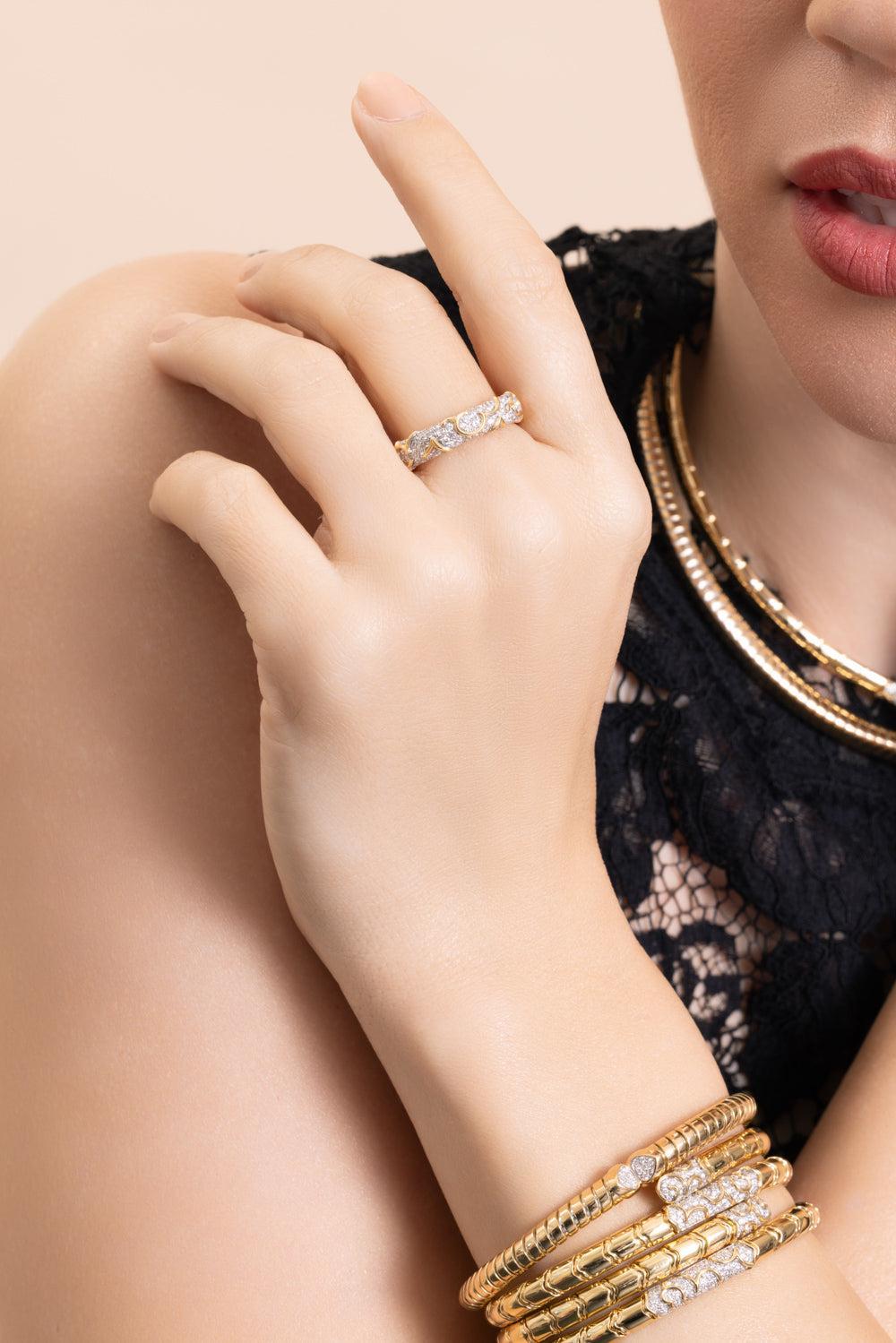 Diamond Ondine Ring-YELLOW GOLD-6-JEWELRYFINE JEWELRING-MARINA B