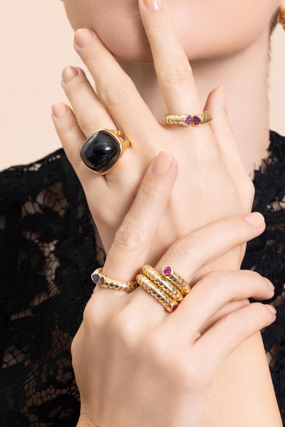 Ruby Triolina Ring-YELLOW GOLD-7-JEWELRYFINE JEWELRING-MARINA B