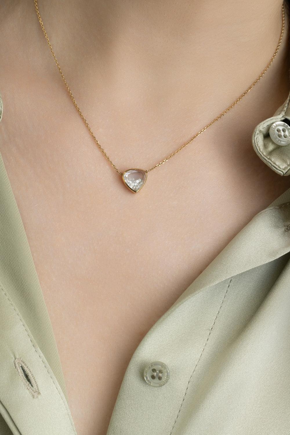 Naipe Heart-ish Necklace-YELLOW GOLD-JEWELRYFINE JEWELNECKLACE O-MORITZ GLIK