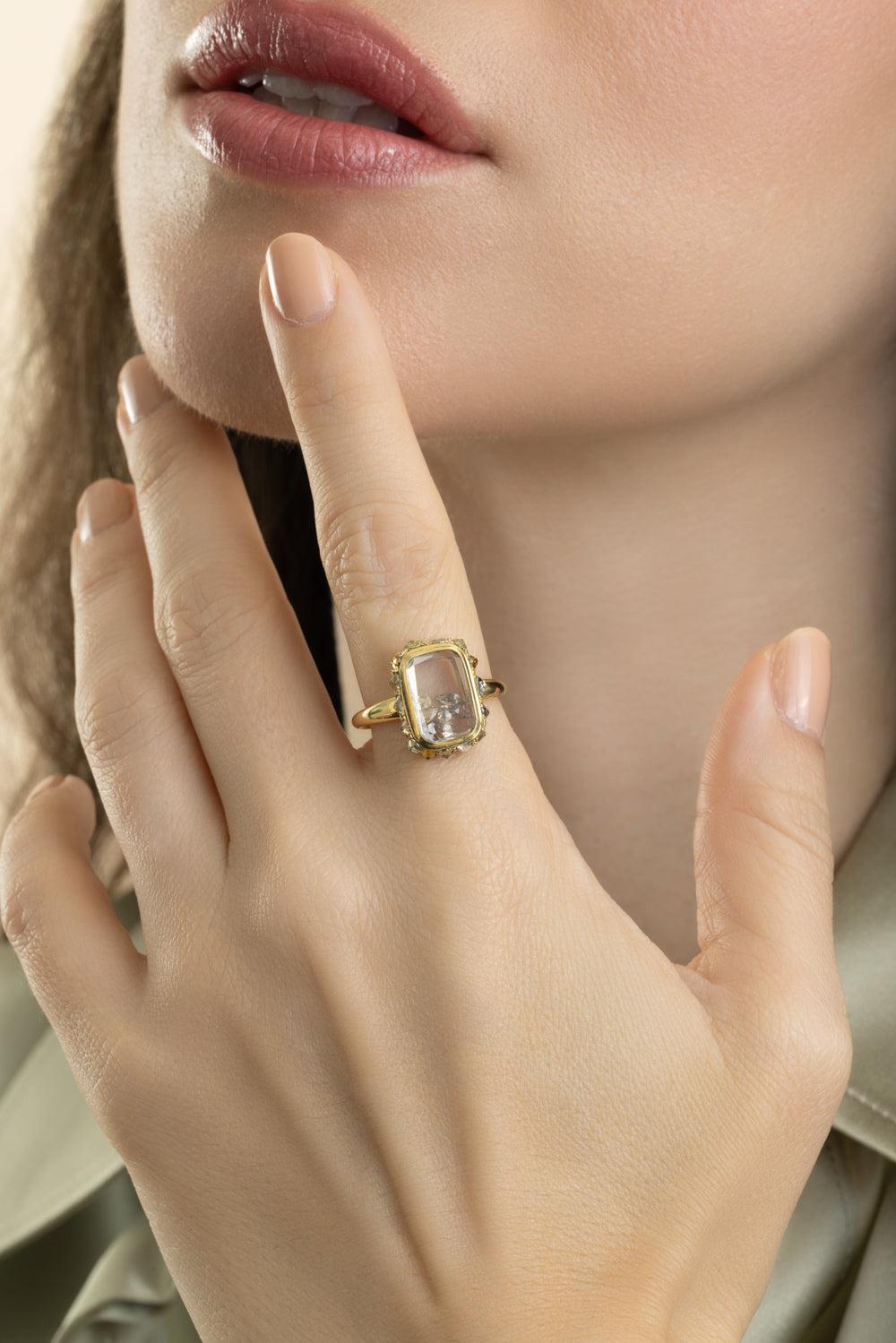 Petite Antique Ring-YELLOW GOLD-7-JEWELRYFINE JEWELRING-MORITZ GLIK
