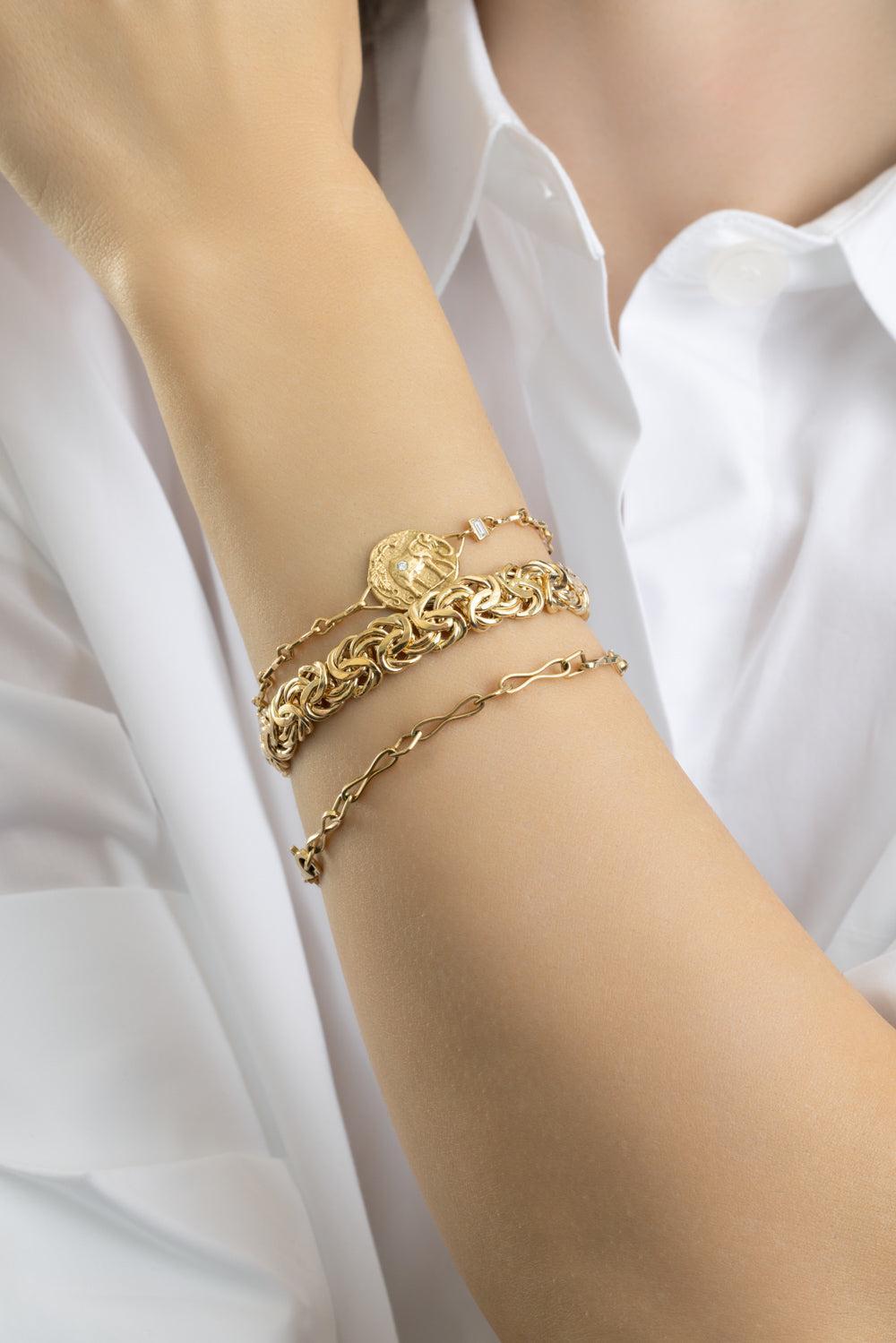 Large Link Bracelet-YELLOW GOLD-JEWELRYFINE JEWELBRACELET O-AZLEE