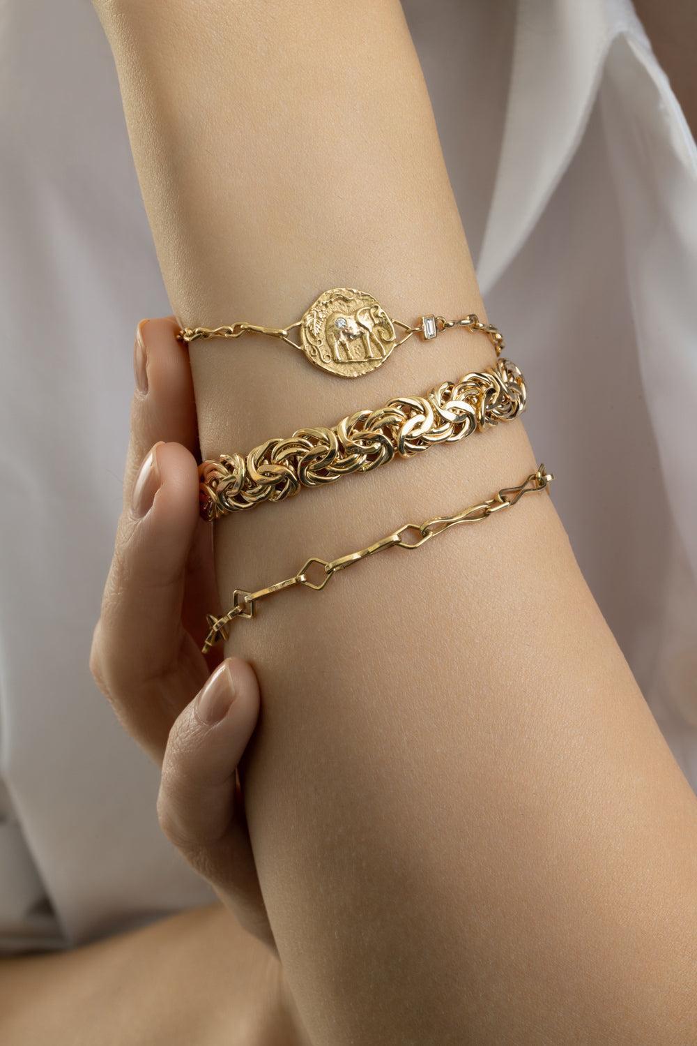 Large Link Bracelet-YELLOW GOLD-JEWELRYFINE JEWELBRACELET O-AZLEE