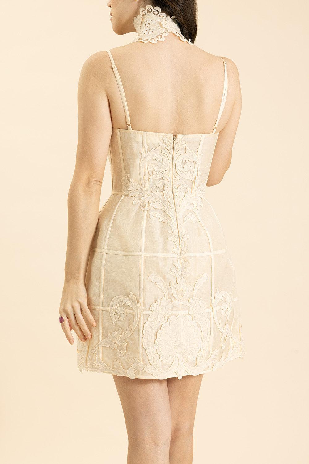 Rebellion Filigree Mini Dress-CREAM-0-CLOTHINGDRESSCOCKTAIL-ZIMMERMANN