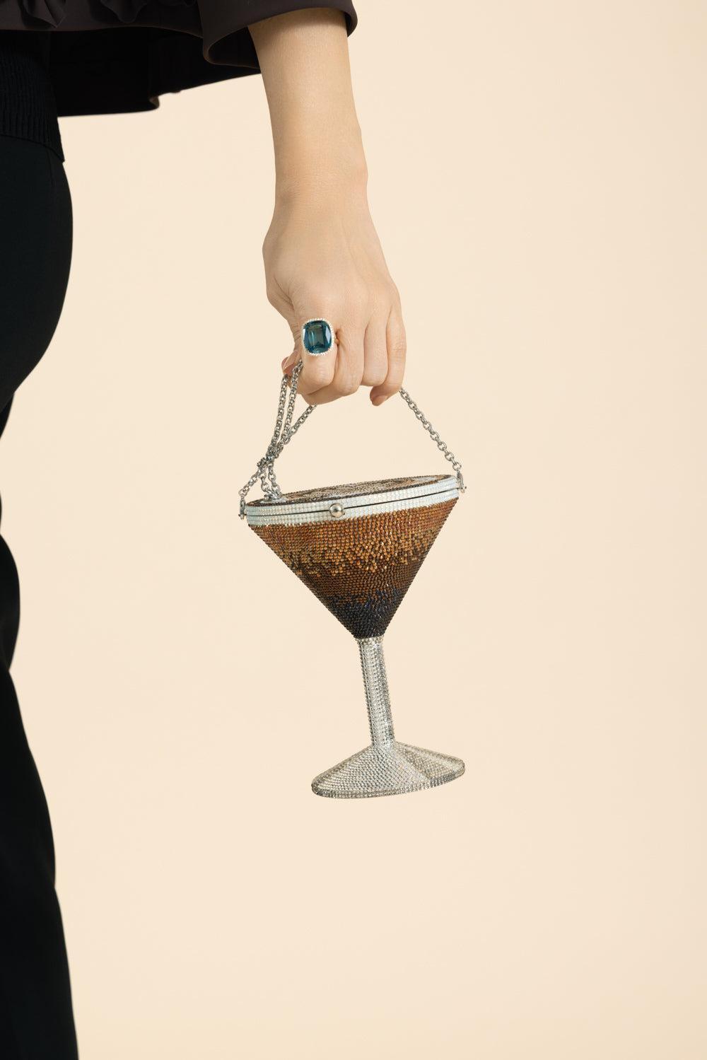 Martini Espresso Clutch-SLVRBRWN-HANDBAGCLUTCHES-JUDITH LEIBER