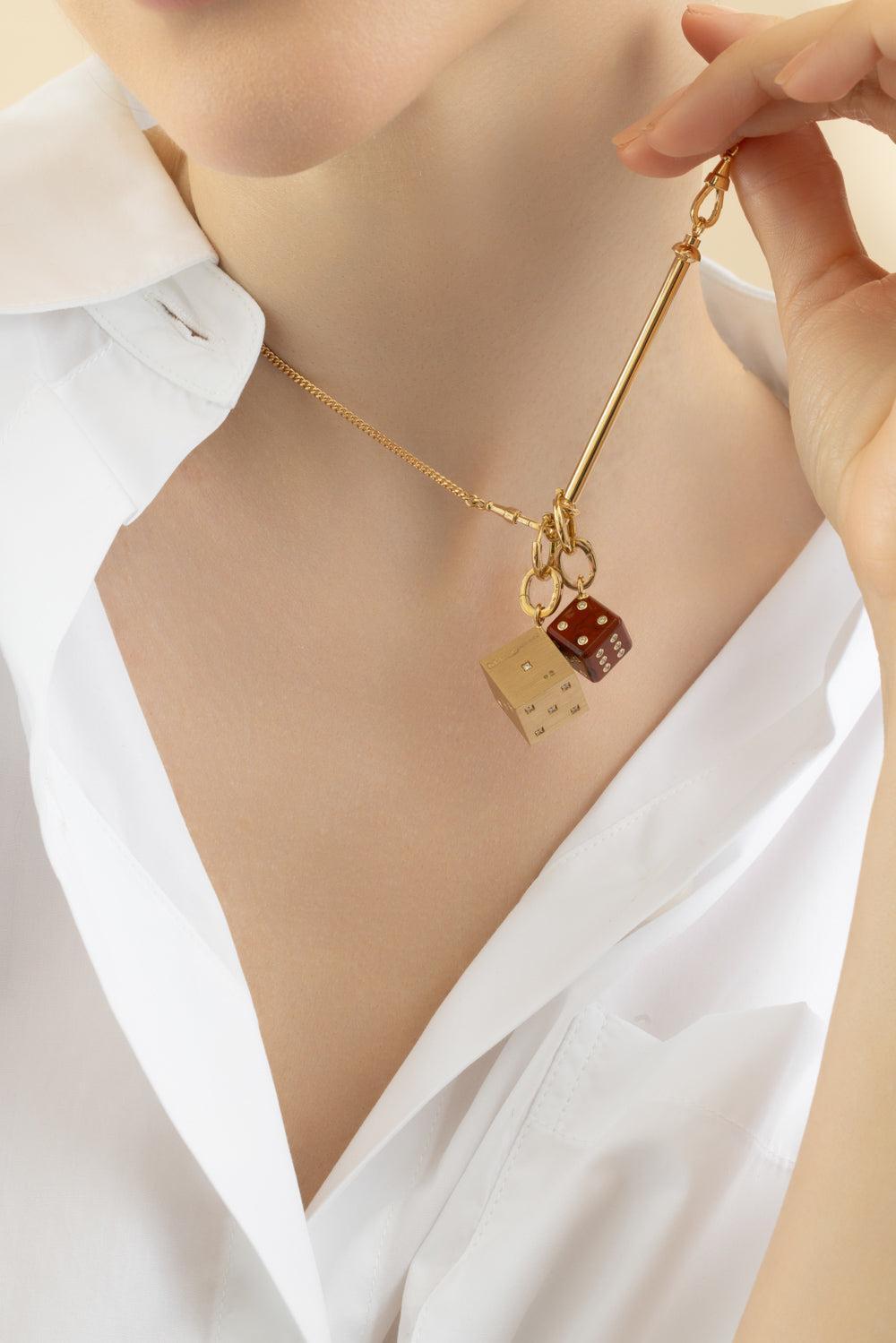 Large Connector Chain Necklace-YELLOW GOLD-JEWELRYFINE JEWELNECKLACE O-MARIE LICHTENBERG