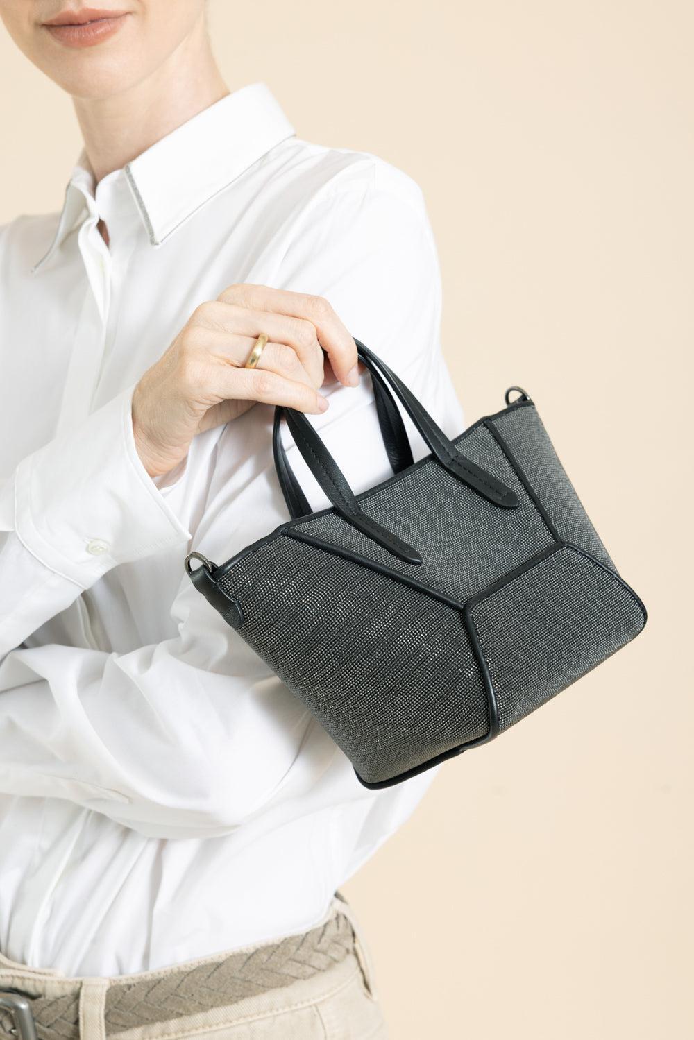 Mini BC Duo Bag - Ultra Black Precious-ULTRABLK-O/S-HANDBAGTOTES-BRUNELLO CUCINELLI