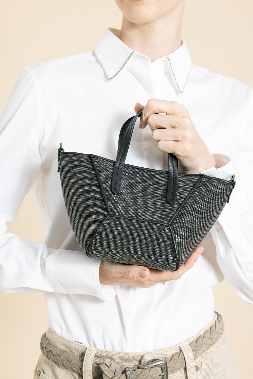 Mini BC Duo Bag - Ultra Black Precious-ULTRABLK-O/S-HANDBAGTOTES-BRUNELLO CUCINELLI